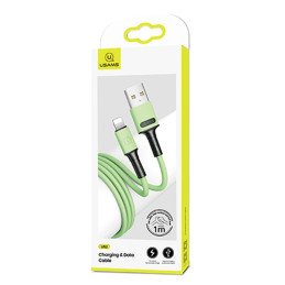 Kabel USAMS U52 USB-A na Lightning 2A Fast Charge 1m zielony