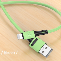 Kabel USAMS U52 USB-A na Lightning 2A Fast Charge 1m zielony