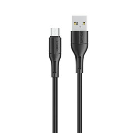 Kabel USAMS U68 USB-A na microUSB 2A Fast Charge 1m czarny