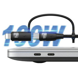 Kabel USAMS U85 2xUSB-C na USB-A na Micro-USB na Lightning 6w1 2m 100W PD Fast Charge fioletowy