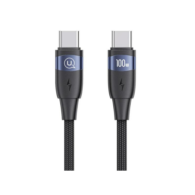 Kabel USAMS U85 USB-C na USB-C 100W 1.2m PD Fast Charging czarny