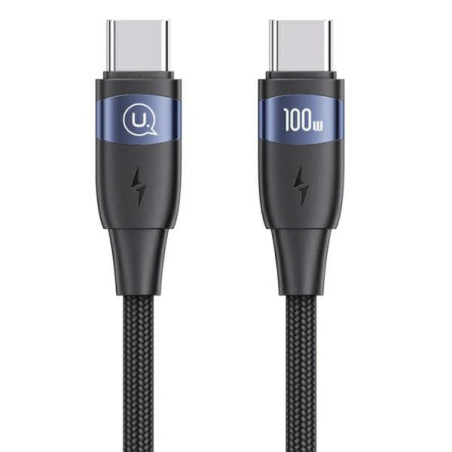 Kabel USAMS U85 USB-C na USB-C 100W 1.2m PD Fast Charging czarny
