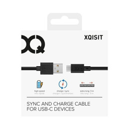  Charge & Sync USB A na USB C 3.0m czarny