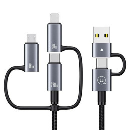 Kabel USAMS 6w1 Fast charging 240W 1,2m  Data Cable Digital dispay Aluminium Alloy Seria Sufeng