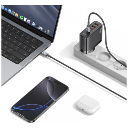 Kabel USAMS Huan Series SJ751 240W USB-C na USB-C 1,2 m tytanowy