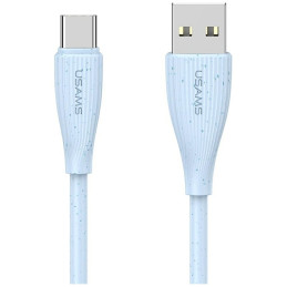 Kabel USAMS Green Series SJ714 18W 3A USB-A na USB-C 1m niebieski