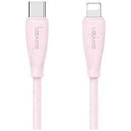 Kabel USAMS Green Series SJ717 30W USB-C na Lightning 1m różowy