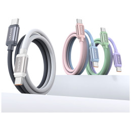 Kabel USAMS Bicolor Series SJ756 PD 60W  USB-C na USB-C 1.2m niebiesko różowy
