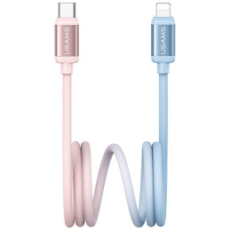 Kabel USAMS Bicolor Series SJ757 PD 30W  USB-C na Lightning 1.2m niebiesko różowy
