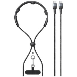 Kabel USAMS SJ759 U89 USB-C na USB-C 100W Fast Charging z masażerem czarny