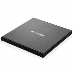 Zewnętrzna nagrywarka Verbatim Slimline Blu-ray Ultra HD 4K + kabel USB-C/USB-A czarny