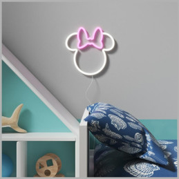 Minimalistyczny neon LED w kształcie Disney Mini Minnie Ears