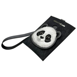 Portfel na karty Nimmy Glasses Panda, czarny/black