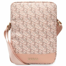 Torebka na ramie Guess GCube Stripe Tablet Bag na tablet/telefon do 10", różowy/pink