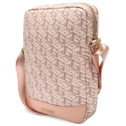 Torebka na ramie Guess GCube Stripe Tablet Bag na tablet/telefon do 10", różowy/pink