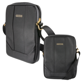 Torebka na ramie Guess Saffiano Tablet Bag na tablet/telefon do 10", czarna/black