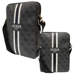 Torebka na ramie Guess 4G Stripes Tablet Bag na laptopa do 10", czarne