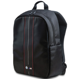 Plecak BMW Carbon Red Stripes na laptopa do 16", czarne 