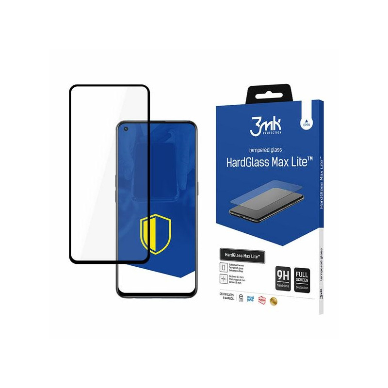 Szkło hartowane 3MK HardGlass Max Lite do Realme GT Master, czarna ramka