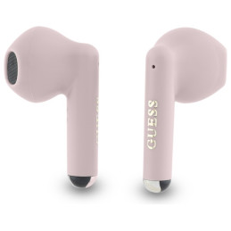 Słuchawki Bluetooth Guess Printed Classic Logo TWS + stacja dokująca, różowy/pink