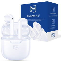 Słuchawki bezprzewodowe z Bluetooth 5.4 - 3mk MovePods 5.4™ białe