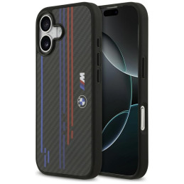 Etui BMW M Kevlar Lines & Logo MagSafe do iPhone 17 czarny