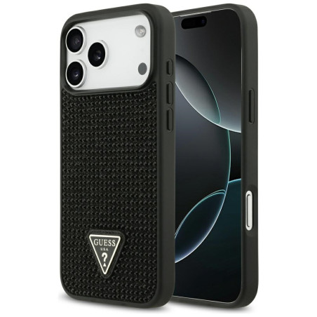Etui Guess Rhinestone Triangle Logo do iPhone 17 Pro Max czarny