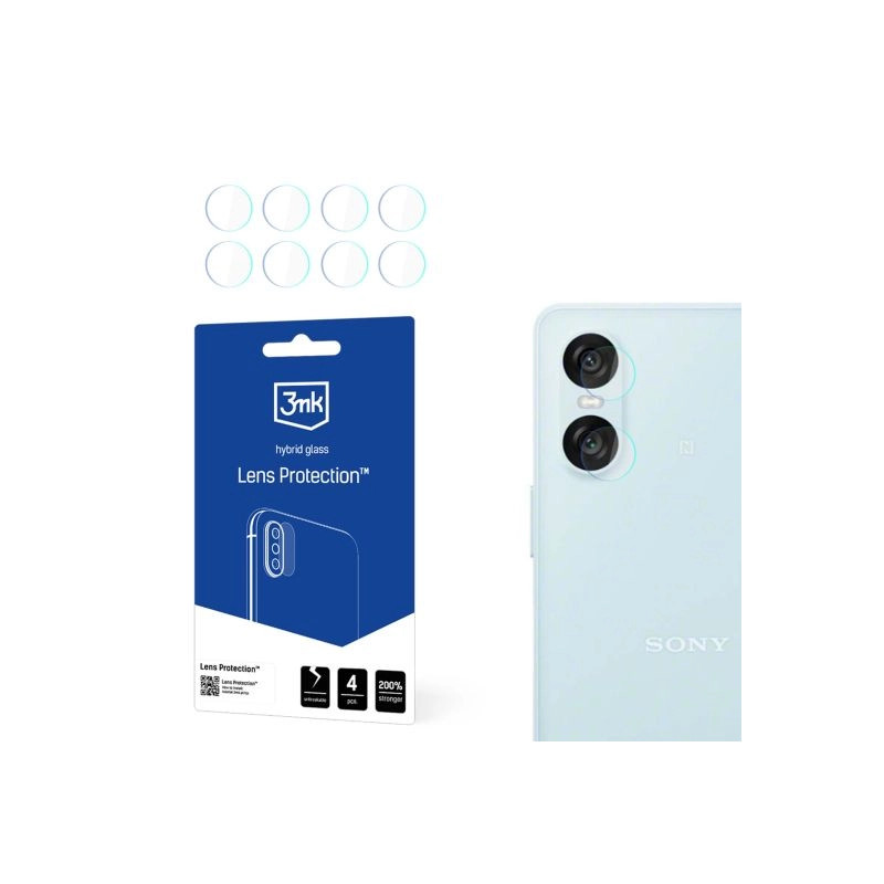 Szkło na obiektyw aparatu 3mk Lens Protection do Sony Xperia 10 VI, 4szt