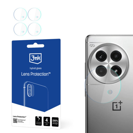 Szkło na obiektyw aparatu 3mk Lens Protection do OnePlus 12T, 4szt