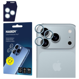 Ochrona na obiektyw aparatu 3MK HARDY Lens Protection Pro do iPhone 17 Pro / 17 Pro Max niebieski