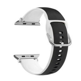 Skórzany Pasek Beline Silico Leather do Apple Watch 38/40/41mm czarno-biały