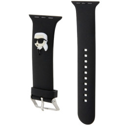 Pasek opaska Karl Lagerfeld 3D Rubber Karl Head strap do Apple Watch 38/40/41mm, czarne