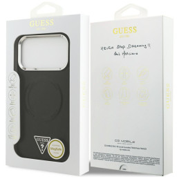 Etui Guess Triangle Logo MagSafe do iPhone 17 Pro czarny