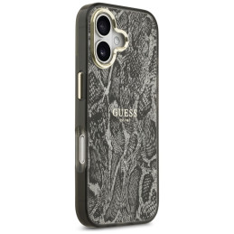 Etui Guess Python Pattern MagSafe do iPhone 17 czarny