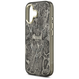 Etui Guess Python Pattern MagSafe do iPhone 17 czarny