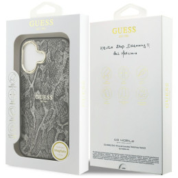 Etui Guess Python Pattern MagSafe do iPhone 17 czarny