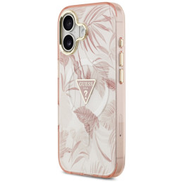 Etui Guess Jungle Tonal Triangle MagSafe do iPhone 17 różowy