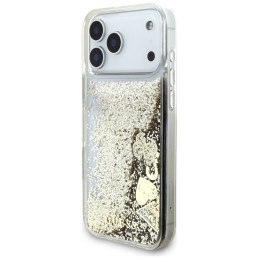 Etui Guess Liq. Glitter 4 Charms do iPhone 17 Pro złoty