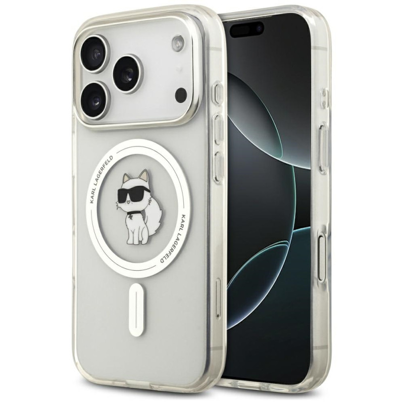 Etui Karl Lagerfeld IML Choupette MagSafe do iPhone 17 Pro przezroczysty
