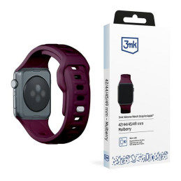 Pasek silikonowy 3mk Silicone Watch Strap do Apple Watch 42/44/45/49mm ciemnofioletowy