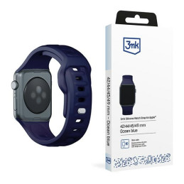 Pasek silikonowy 3mk Silicone Watch Strap do Apple Watch 42/44/45/49mm granatowy