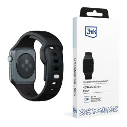 Pasek silikonowy 3mk Silicone Watch Strap do Apple Watch 42/44/45/49mm czarny