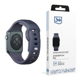 Pasek silikonowy 3mk Silicone Watch Strap do Apple Watch 42/44/45/49mm szary