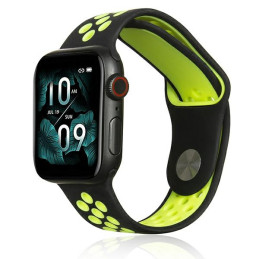 Beline pasek Apple Watch Sport Silicone 42/44/45/49mm czarno-limonkowy