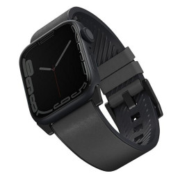 Skórzany pasek UNIQ Straden do Apple Watch 1/2/3/4/5/6/7/8/9/SE/SE2/Ultra/Ultra 2 42/44/45/49mm.  grey