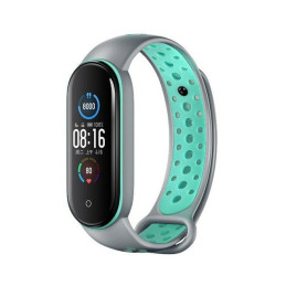 Beline pasek Design Mi Band 7/6/5 szaro-zielony