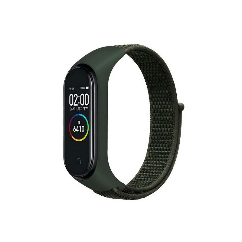 Pasek Beline NylonLoop do Mi Band 7/6/5/4/3 zielony