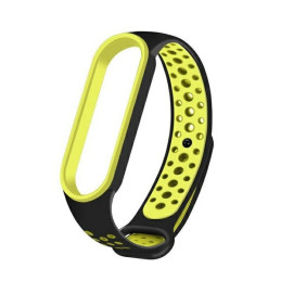 Pasek Beline do Mi Band 7/6/5 czarny-zielon