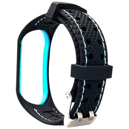 Pasek Beline Sport do Mi Band 7 czarno-niebieski