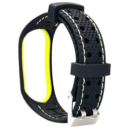 Pasek Beline Sport do Mi Band 7 czarno-limonkowy